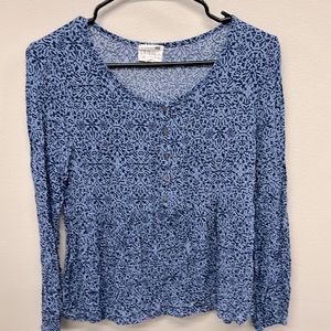 LA Hearts Patterned Blouse